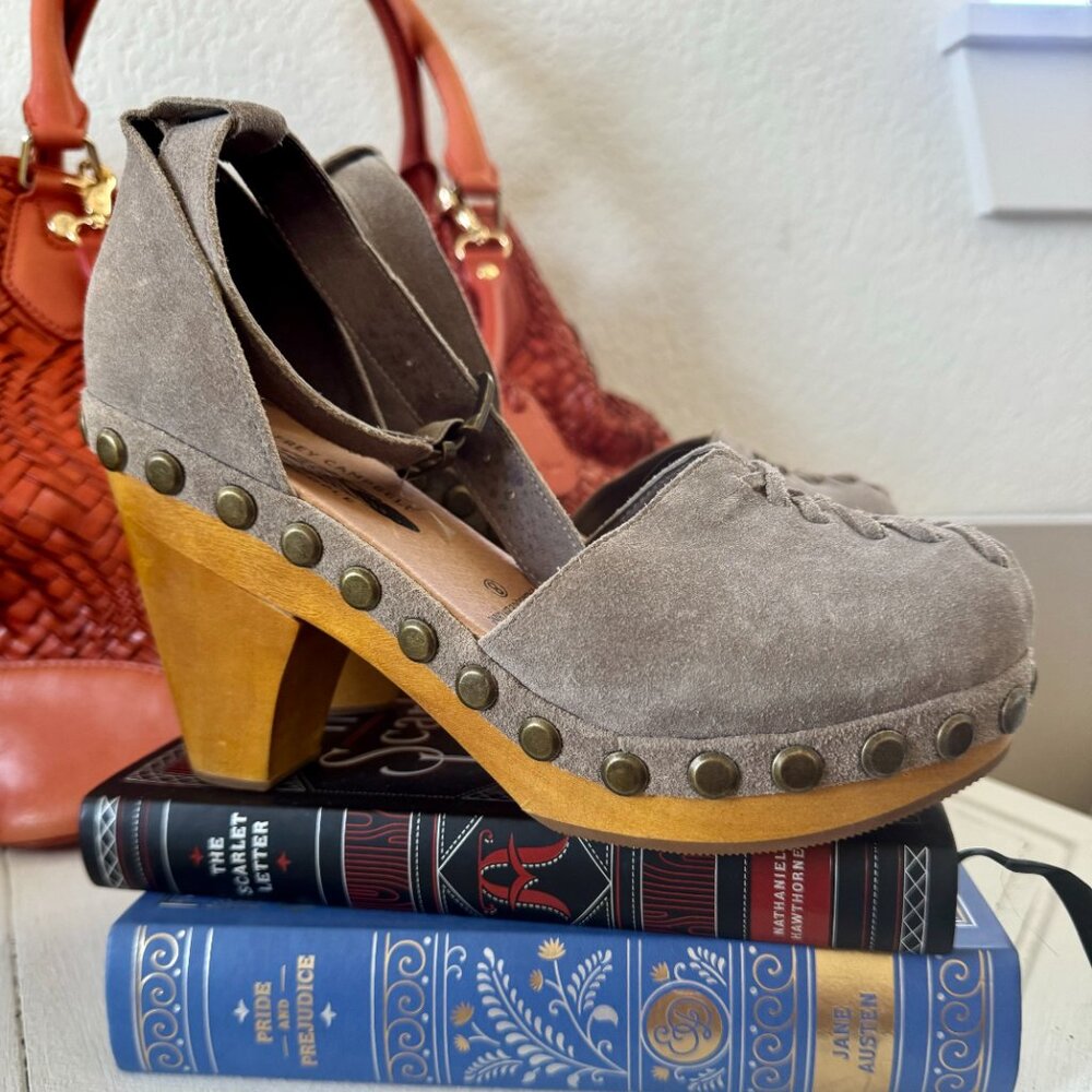 🐘 Jeffrey Campbell X Free People Heel Clogs Platform 8 38 7.5 NWOB🐘